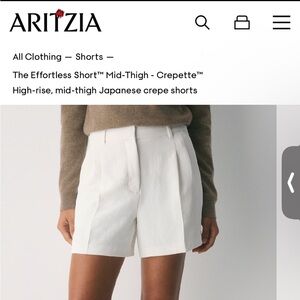 Aritzia The Effortless Short in White